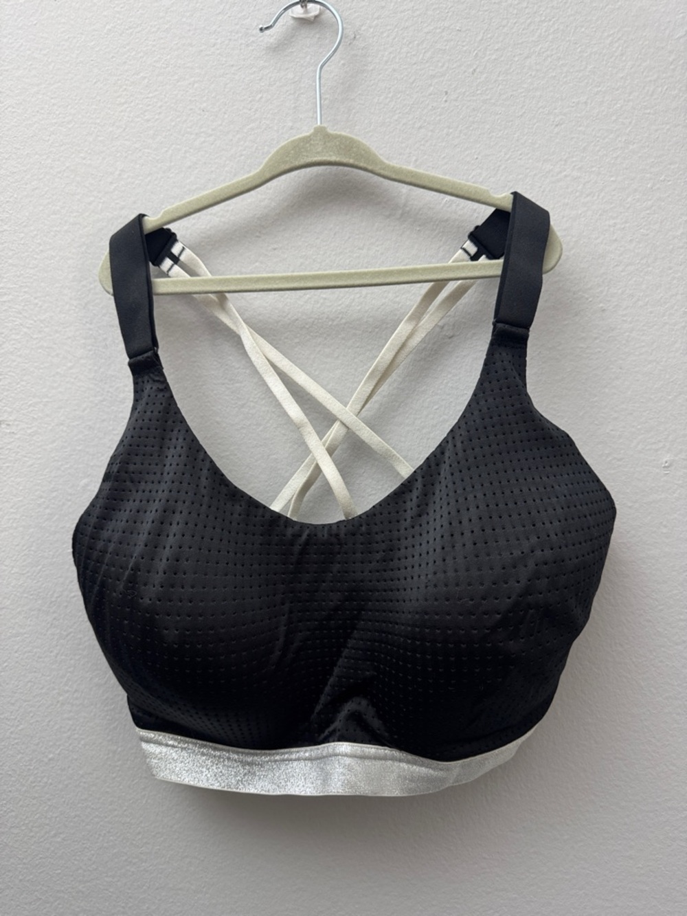 Victoria's Secret Black Sports Bra with Silver Band